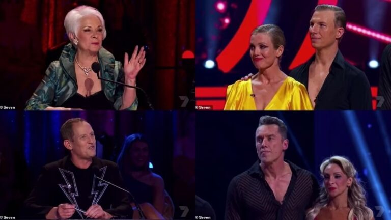 Home and Away’s Bridie Carter is eliminated from Dancing With The Stars: All Stars after salsa dance-off with AFL star Anthony Koutoufides